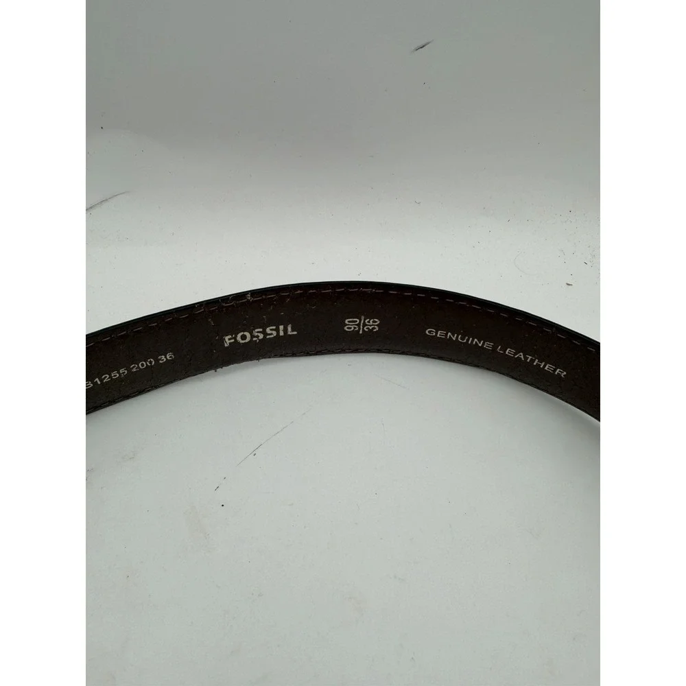 Fossil Leather Work Belt Men's‎ 36 Brown Classic